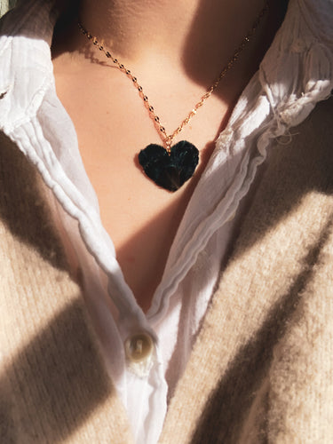 Collier Coeur de plume